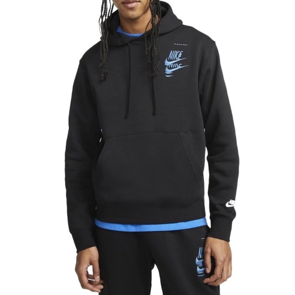 Nike Sportswear Sport Essentials+ Fleece Pullover Hoodie Mens Black - Picture 1 of 11